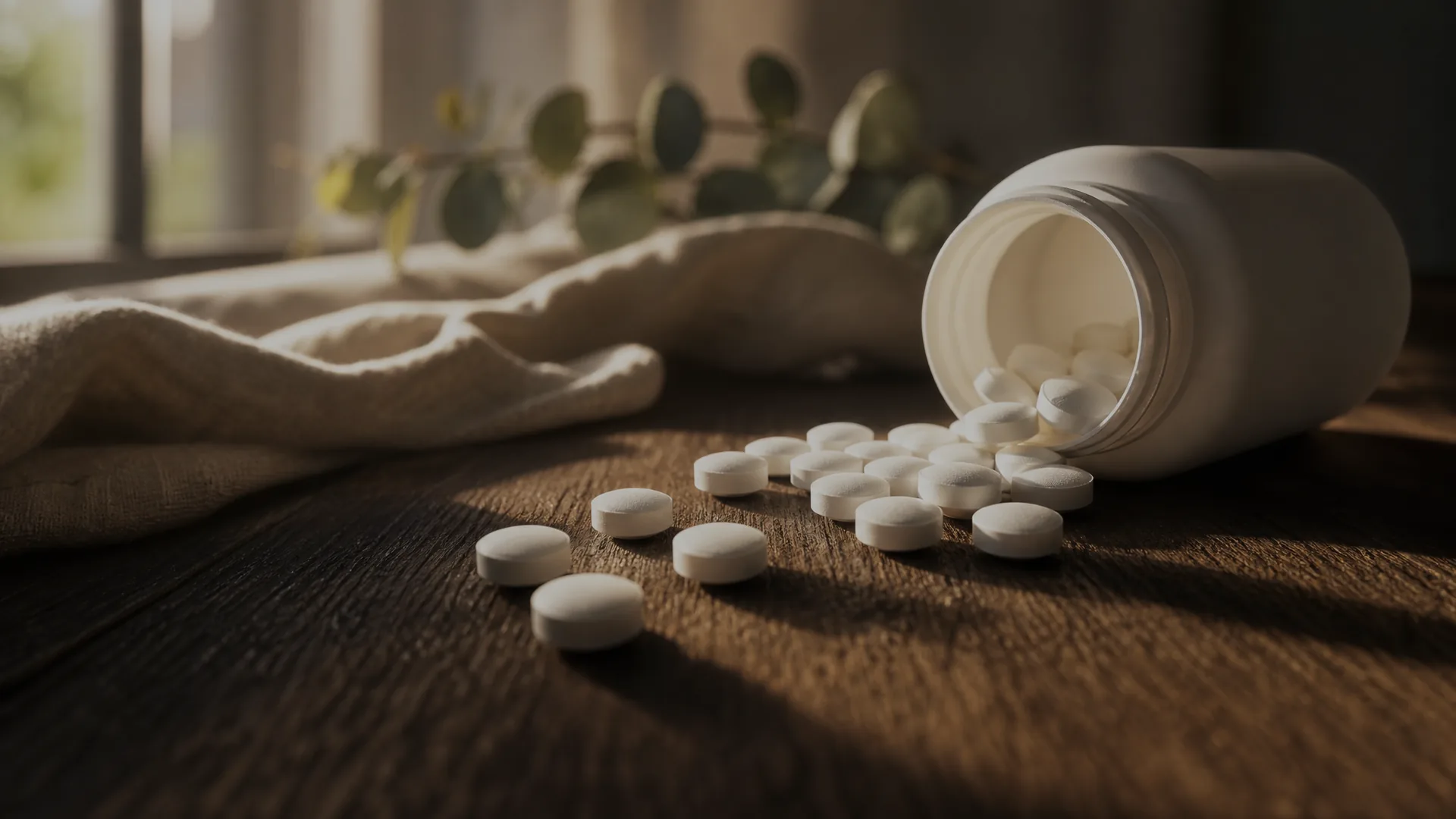 Vitamin-D-Tabletten im Sonnenlicht