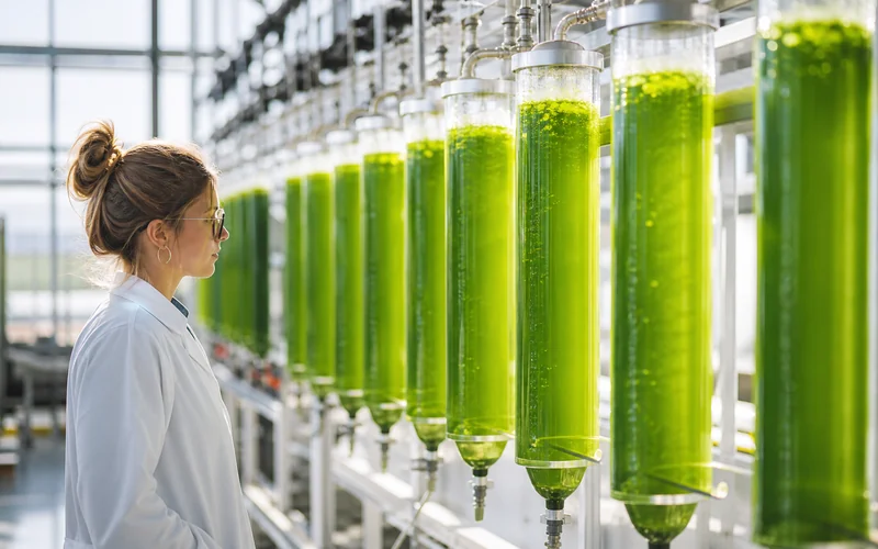Landbasierte Algenzucht in geschlossenen Bioreaktoren