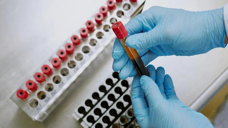 Blutprobe für Omega-3-Index-Analyse im Labor