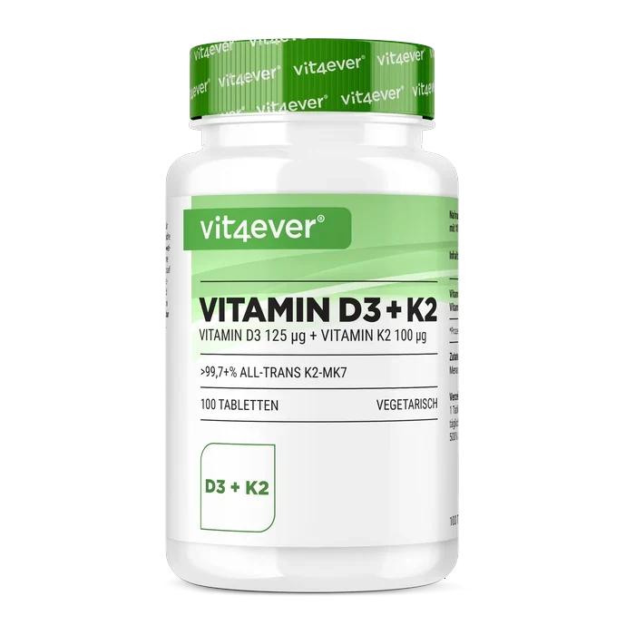 vit4ever Vitamin D3 5.000 I.E. + K2